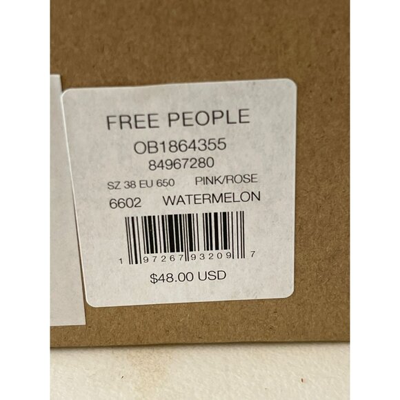 Free People Pink Cutout Buckled Slip-On Mule Clogs Size 7 NEW - Picture 8 of 8